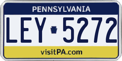 PA license plate LEY5272