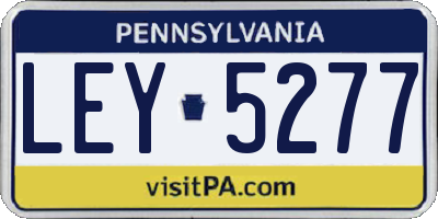 PA license plate LEY5277