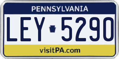 PA license plate LEY5290