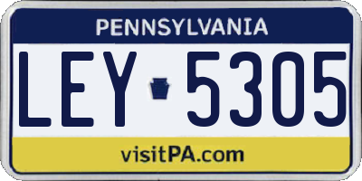PA license plate LEY5305