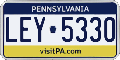 PA license plate LEY5330