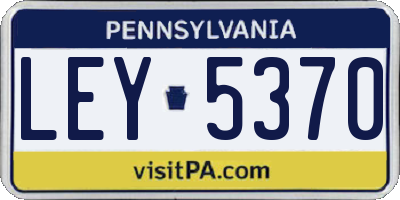 PA license plate LEY5370