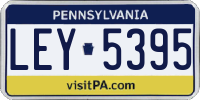 PA license plate LEY5395