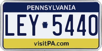 PA license plate LEY5440