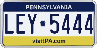 PA license plate LEY5444