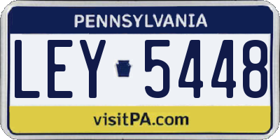 PA license plate LEY5448