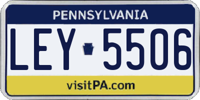 PA license plate LEY5506