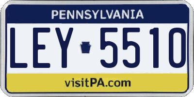 PA license plate LEY5510