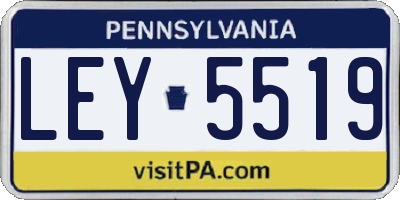 PA license plate LEY5519