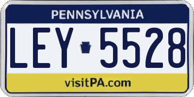 PA license plate LEY5528