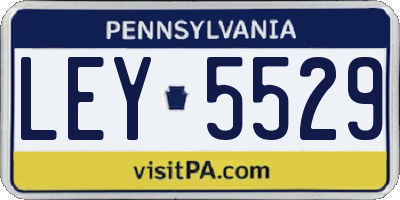 PA license plate LEY5529