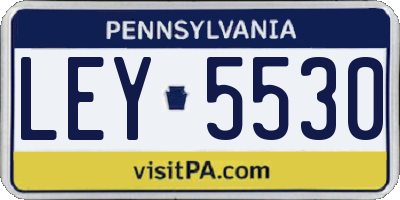 PA license plate LEY5530