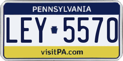 PA license plate LEY5570