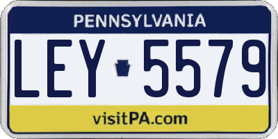 PA license plate LEY5579