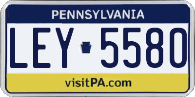PA license plate LEY5580