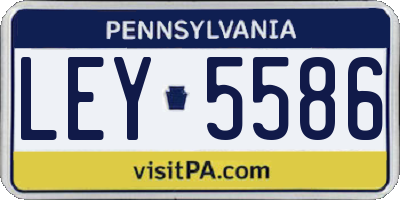 PA license plate LEY5586