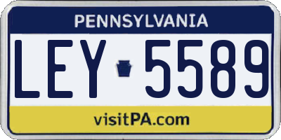 PA license plate LEY5589