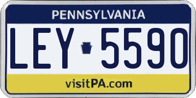 PA license plate LEY5590