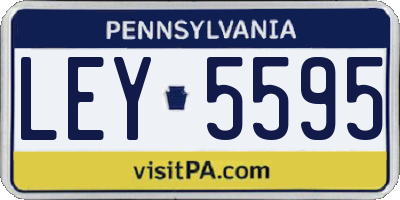 PA license plate LEY5595