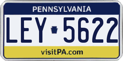 PA license plate LEY5622