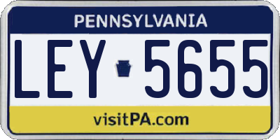 PA license plate LEY5655
