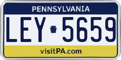 PA license plate LEY5659