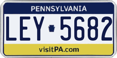 PA license plate LEY5682