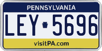 PA license plate LEY5696