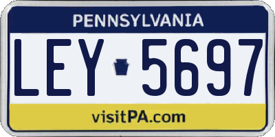 PA license plate LEY5697