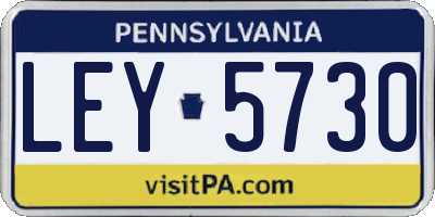 PA license plate LEY5730
