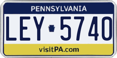 PA license plate LEY5740