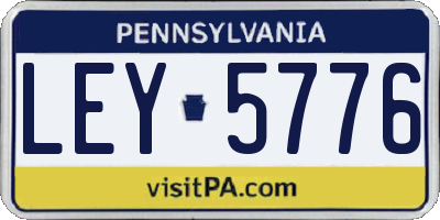 PA license plate LEY5776