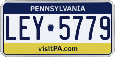 PA license plate LEY5779