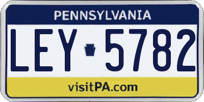 PA license plate LEY5782