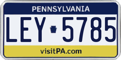PA license plate LEY5785
