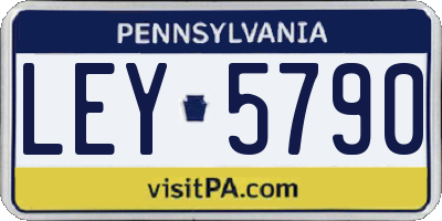PA license plate LEY5790