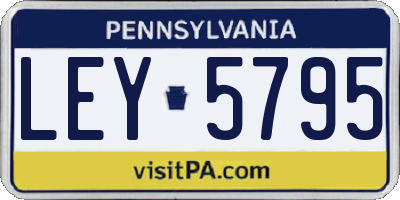 PA license plate LEY5795
