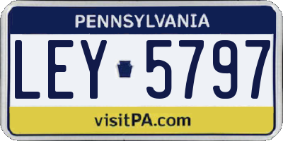 PA license plate LEY5797