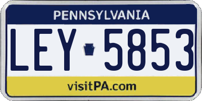 PA license plate LEY5853