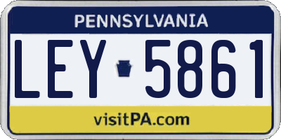PA license plate LEY5861