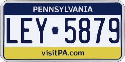 PA license plate LEY5879