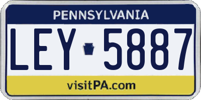 PA license plate LEY5887