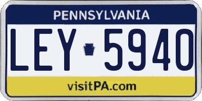 PA license plate LEY5940