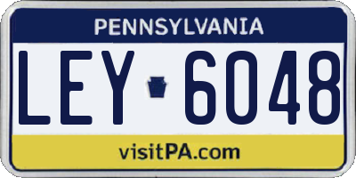 PA license plate LEY6048
