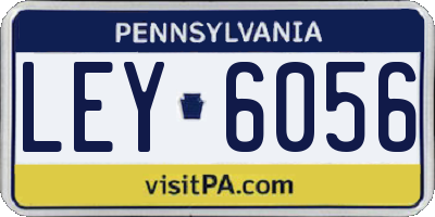 PA license plate LEY6056