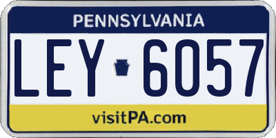 PA license plate LEY6057