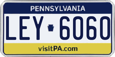 PA license plate LEY6060