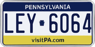 PA license plate LEY6064