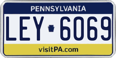 PA license plate LEY6069