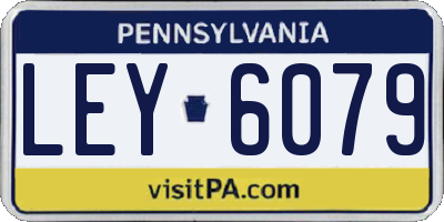 PA license plate LEY6079